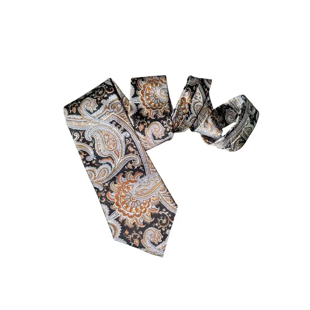 Paul Fredrick Silk Tie Paisley‎ Italy Classic Multicolor Necktie Business Formal